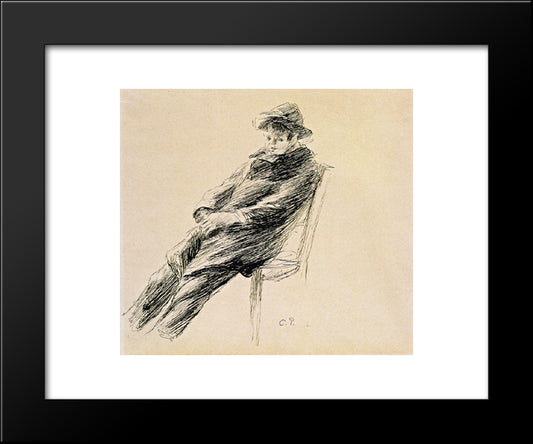 Portrait Of Ludovic Rodo Pissarro 20x24 Black Modern Wood Framed Art Print Poster by Pissarro, Camille