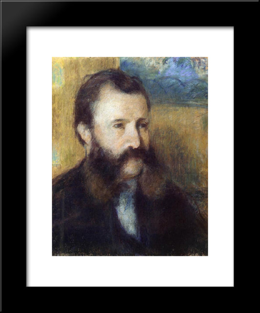 Portrait Of Monsieur Louis Estruc 20x24 Black Modern Wood Framed Art Print Poster by Pissarro, Camille