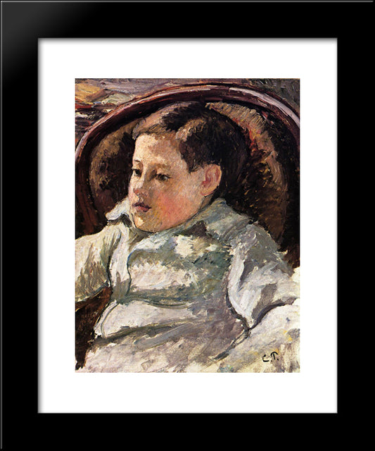 Portrait Of Paulemile 20x24 Black Modern Wood Framed Art Print Poster by Pissarro, Camille
