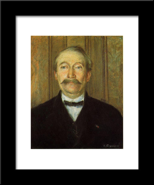 Portrait Of Pere Papeille, Pontoise 20x24 Black Modern Wood Framed Art Print Poster by Pissarro, Camille