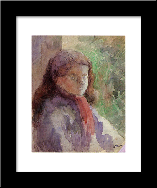 Portrait Of The Artist'S Son, Ludovic Rudolphe 20x24 Black Modern Wood Framed Art Print Poster by Pissarro, Camille
