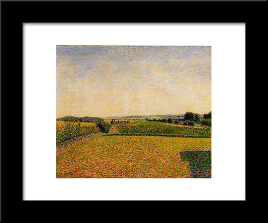 Railroad To Dieppe 20x24 Black Modern Wood Framed Art Print Poster by Pissarro, Camille