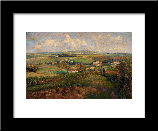 Rainbow, Pontoise 20x24 Black Modern Wood Framed Art Print Poster by Pissarro, Camille