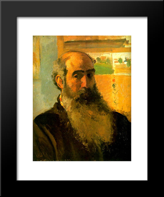 Self Portrait 20x24 Black Modern Wood Framed Art Print Poster by Pissarro, Camille