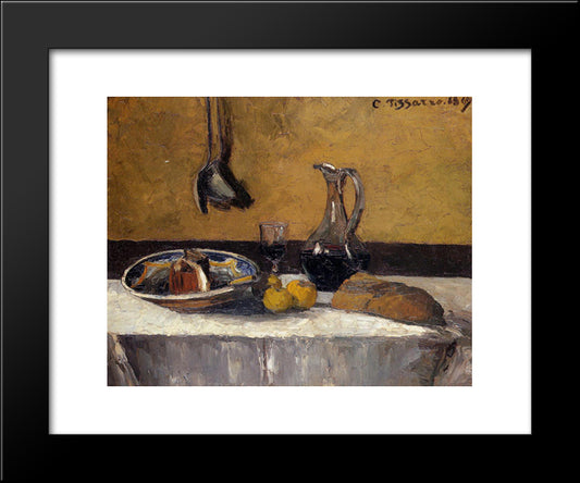 Still Life 20x24 Black Modern Wood Framed Art Print Poster by Pissarro, Camille