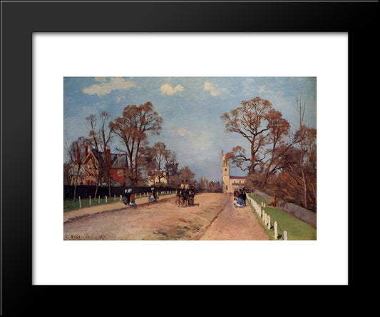 The Avenue, Sydenham 20x24 Black Modern Wood Framed Art Print Poster by Pissarro, Camille