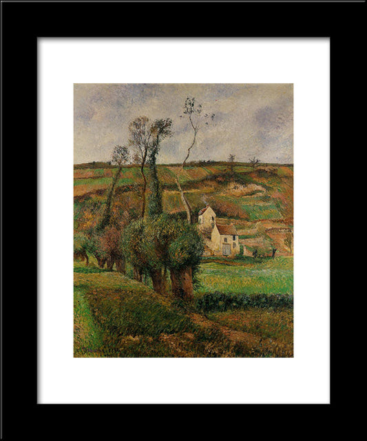 The Cabage Place At Pontoise 20x24 Black Modern Wood Framed Art Print Poster by Pissarro, Camille