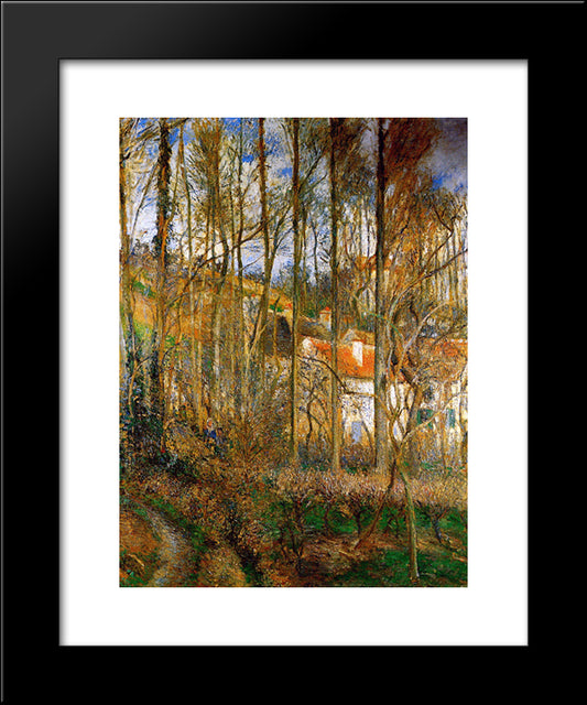 The Cote Des Boeurs At L'Hermitage, Near Pontoise 20x24 Black Modern Wood Framed Art Print Poster by Pissarro, Camille