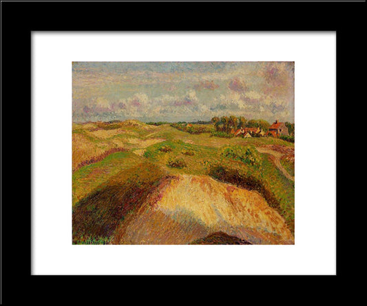 The Dunes At Knocke, Belgium 20x24 Black Modern Wood Framed Art Print Poster by Pissarro, Camille