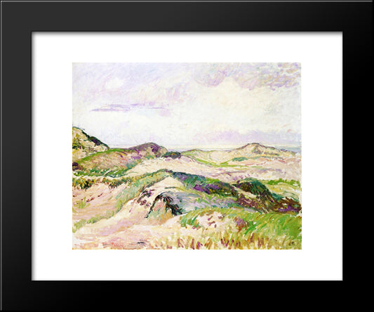 The Dunes At Knokke 20x24 Black Modern Wood Framed Art Print Poster by Pissarro, Camille