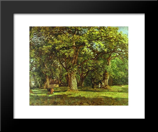 The Forest 20x24 Black Modern Wood Framed Art Print Poster by Pissarro, Camille
