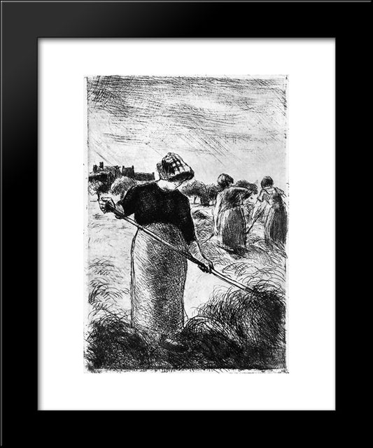 The Hayymaker 20x24 Black Modern Wood Framed Art Print Poster by Pissarro, Camille