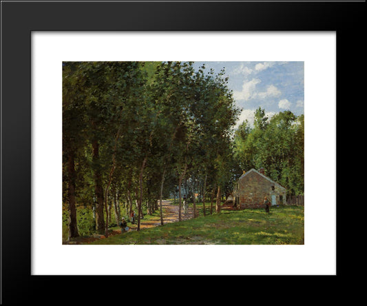 The House In The Forest 20x24 Black Modern Wood Framed Art Print Poster by Pissarro, Camille