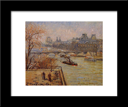 The Louvre 20x24 Black Modern Wood Framed Art Print Poster by Pissarro, Camille