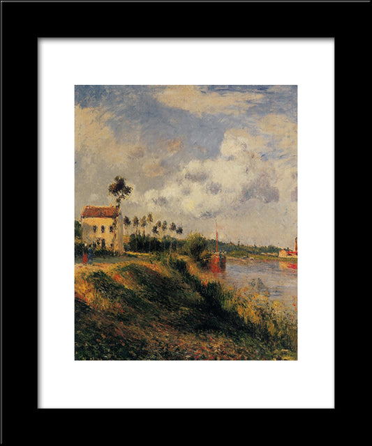 The Path From Halage, Pontoise 20x24 Black Modern Wood Framed Art Print Poster by Pissarro, Camille