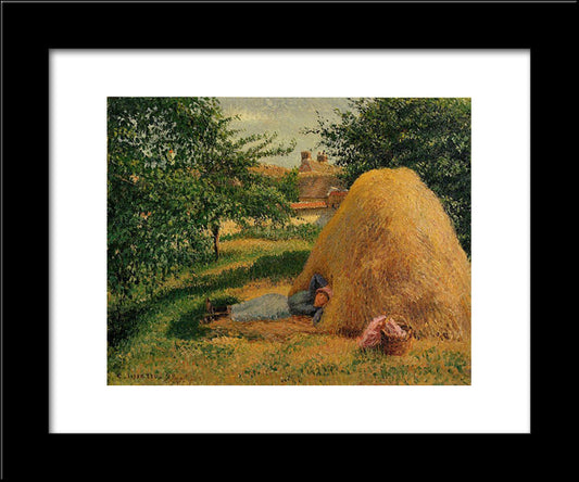 The Siesta 20x24 Black Modern Wood Framed Art Print Poster by Pissarro, Camille