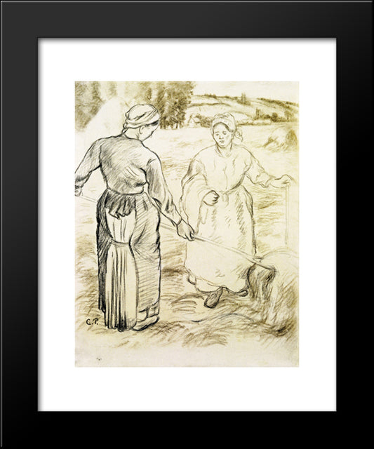The Tedders 20x24 Black Modern Wood Framed Art Print Poster by Pissarro, Camille