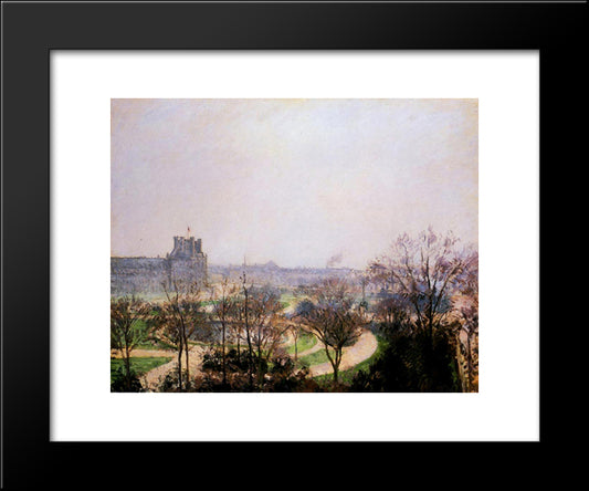The Tuileries Gardens 20x24 Black Modern Wood Framed Art Print Poster by Pissarro, Camille