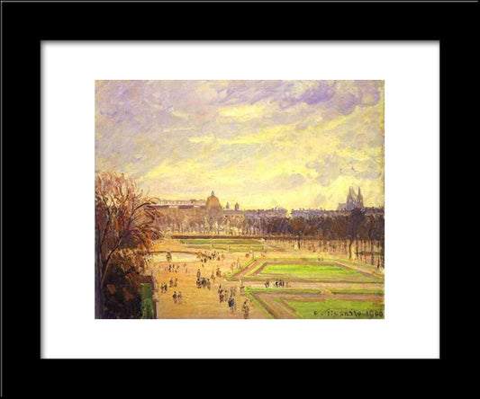 The Tuileries Gardens 2 20x24 Black Modern Wood Framed Art Print Poster by Pissarro, Camille