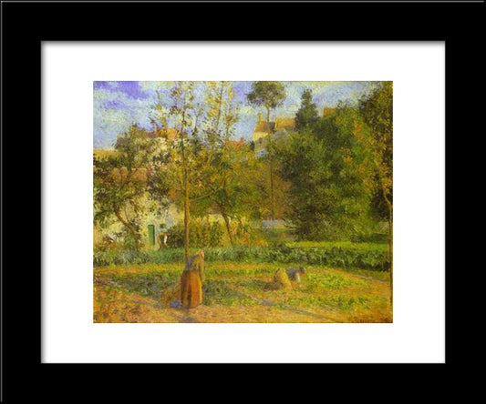 Vegetable Garden At Hermitage Near Pontoise 20x24 Black Modern Wood Framed Art Print Poster by Pissarro, Camille