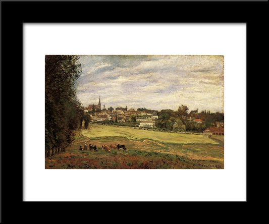 View Of Marly Le Roi 20x24 Black Modern Wood Framed Art Print Poster by Pissarro, Camille