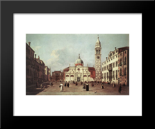 Campo Santa Maria Formosa 20x24 Black Modern Wood Framed Art Print Poster by Canaletto