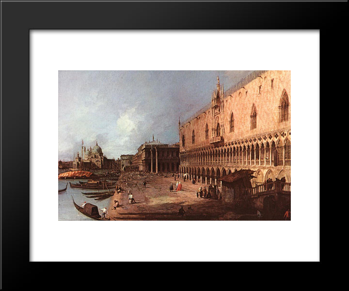 Doge'S Palace 20x24 Black Modern Wood Framed Art Print Poster by Canaletto