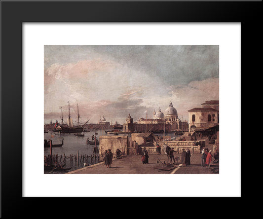 Entrance To The Grand Canal From The West End Of The Molo 20x24 Black Modern Wood Framed Art Print Poster by Canaletto