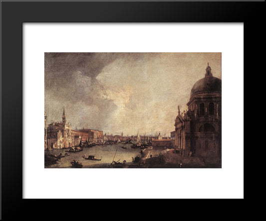 Entrance To The Grand Canal Looking East 20x24 Black Modern Wood Framed Art Print Poster by Canaletto