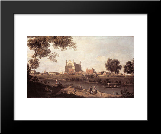 Eton College Chapel 20x24 Black Modern Wood Framed Art Print Poster by Canaletto