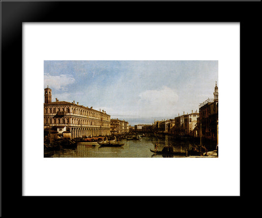 Grand Canal 20x24 Black Modern Wood Framed Art Print Poster by Canaletto