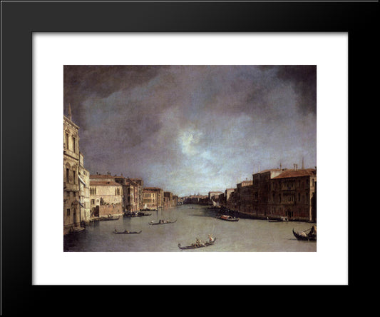 Grand Canal Looking From Palazzo Balbi 20x24 Black Modern Wood Framed Art Print Poster by Canaletto