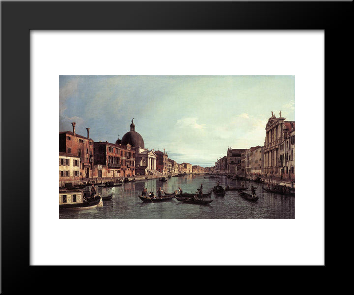Grand Canal Looking South West 20x24 Black Modern Wood Framed Art Print Poster by Canaletto