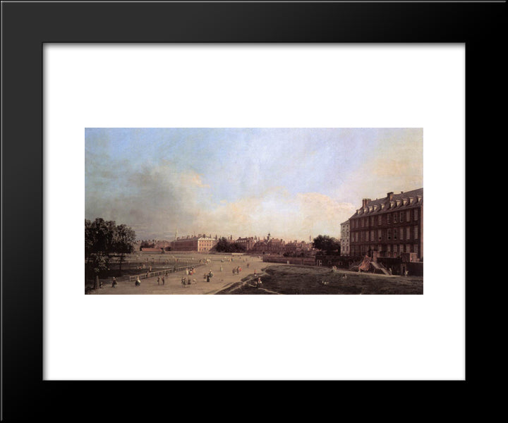 London The Old Horse Guards From St James'S Park 20x24 Black Modern Wood Framed Art Print Poster by Canaletto