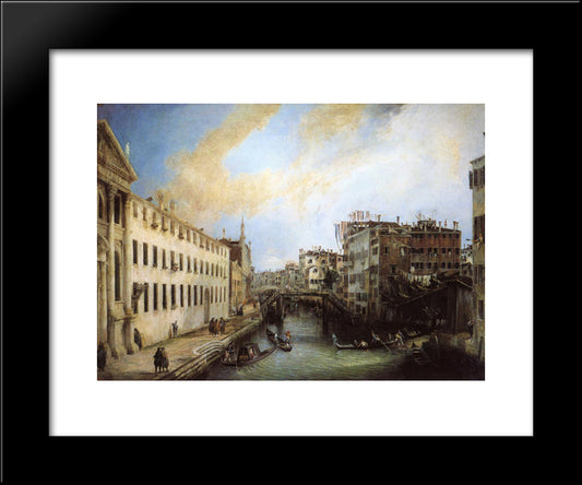 Rio Dei Mendicanti 20x24 Black Modern Wood Framed Art Print Poster by Canaletto