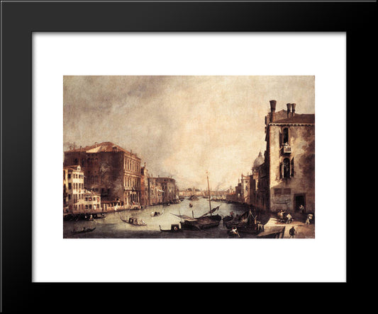 Rio Dei Mendicanti Looking South 20x24 Black Modern Wood Framed Art Print Poster by Canaletto