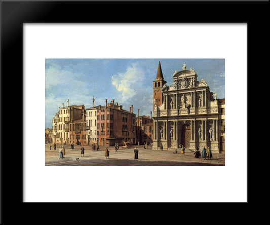 Santa Maria Zobenigo 20x24 Black Modern Wood Framed Art Print Poster by Canaletto