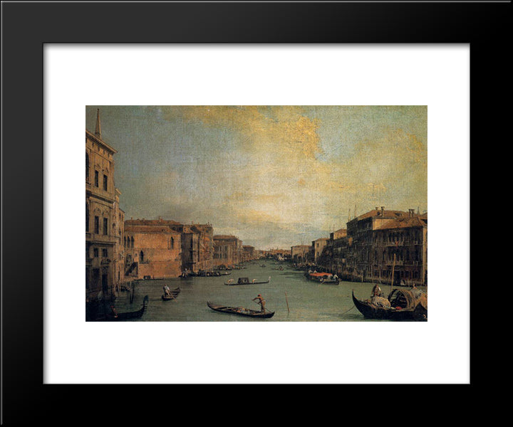 The Grand Canal 20x24 Black Modern Wood Framed Art Print Poster by Canaletto