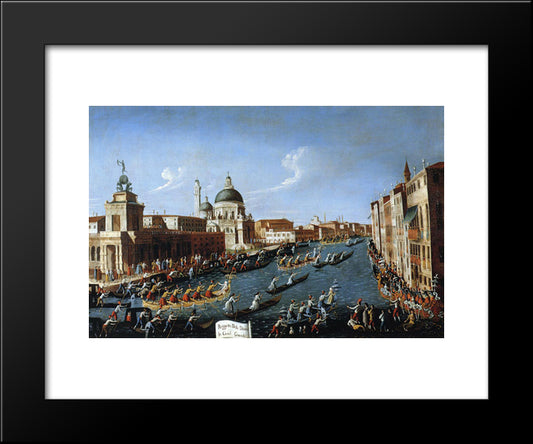 The Women S Regaton The Grand Canal 20x24 Black Modern Wood Framed Art Print Poster by Canaletto