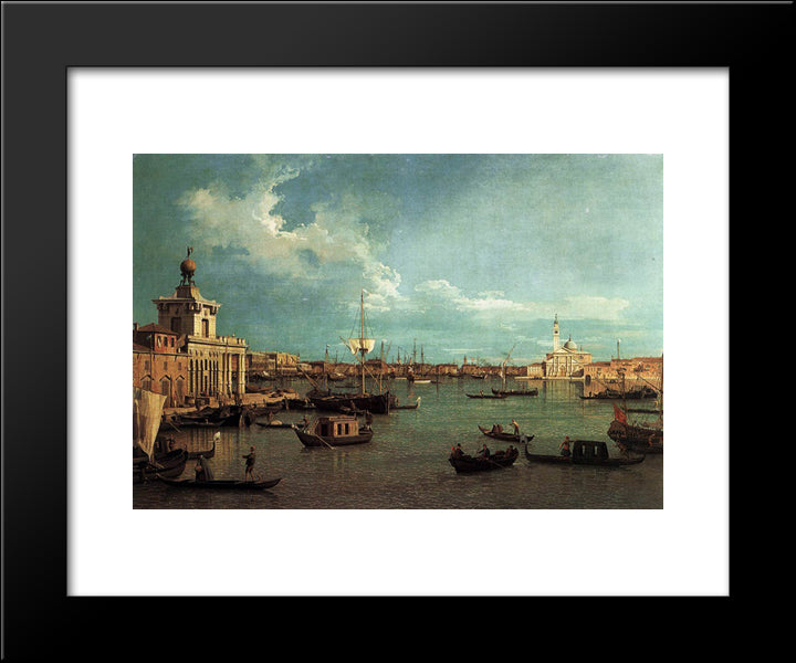 Venice The Basin From The Giudecca 20x24 Black Modern Wood Framed Art Print Poster by Canaletto