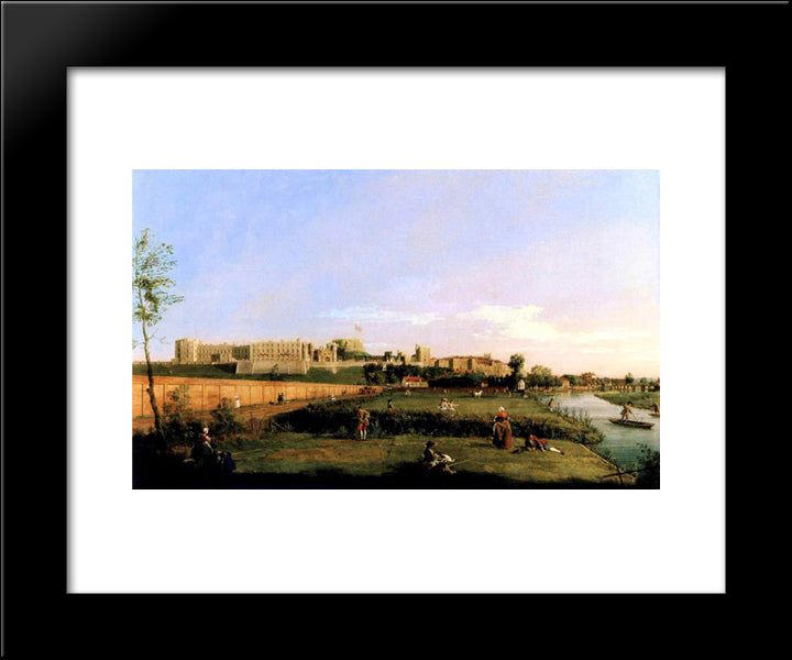 Windsor Castle 20x24 Black Modern Wood Framed Art Print Poster by Canaletto