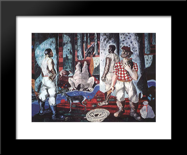 Entry Into The Forest 20x24 Black Modern Wood Framed Art Print Poster by Portinari, Candido