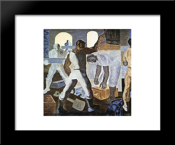 Ferro 20x24 Black Modern Wood Framed Art Print Poster by Portinari, Candido