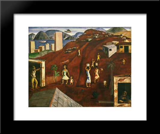 Hill 20x24 Black Modern Wood Framed Art Print Poster by Portinari, Candido