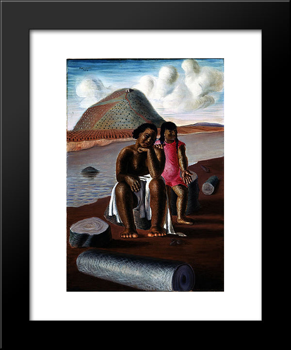 India E Mulata 20x24 Black Modern Wood Framed Art Print Poster by Portinari, Candido