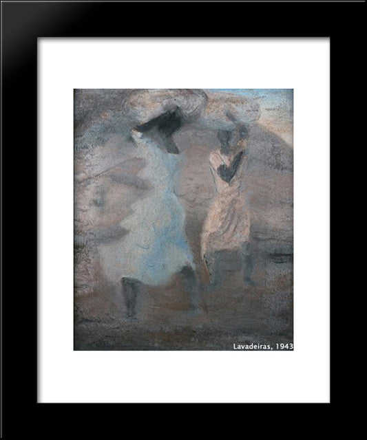 Lavadeiras 20x24 Black Modern Wood Framed Art Print Poster by Portinari, Candido