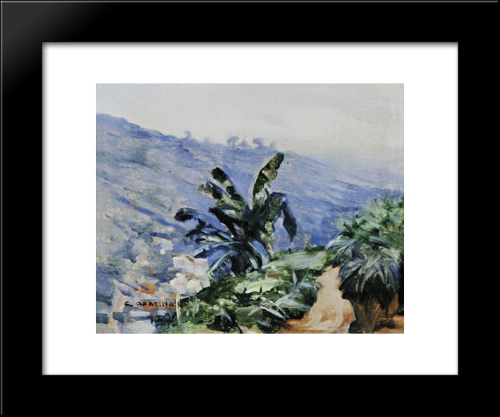 Paisagem Com Bananeiras 20x24 Black Modern Wood Framed Art Print Poster by Portinari, Candido