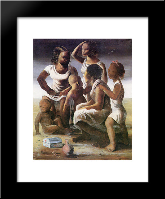 Retirantes 20x24 Black Modern Wood Framed Art Print Poster by Portinari, Candido