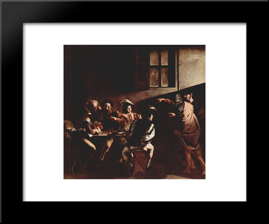 Calling Of Saint Matthew 20x24 Black Modern Wood Framed Art Print Poster by Caravaggio