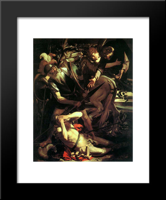 Conversion Of Saint Paul 20x24 Black Modern Wood Framed Art Print Poster by Caravaggio